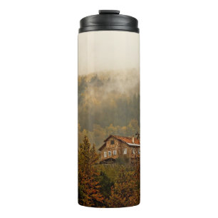 Waldholzhaus: ruhige Landschaft Thermosbecher