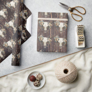 Waldhügelboho Western Wildwest Collage Geschenkpapier