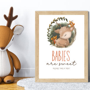 Waldhühner mit Hirschspülung Babies sind Junge Poster