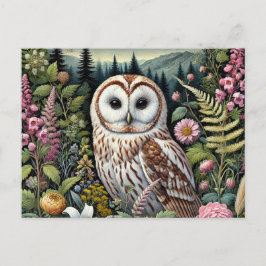 Waldhühner Postkarte | Majestic Fowl Owl Art