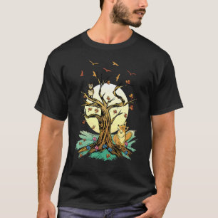 Waldhühner, wilde Foxschmetterlinge, Blume von Nat T-Shirt