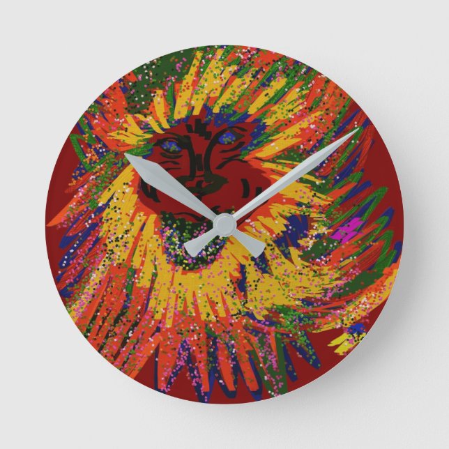 Waldhüter Runde Wanduhr (Vorderseite)