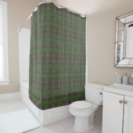 Waldhütte Forest Green Tartan Duschvorhang