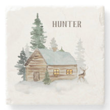 Waldhütte mit Hirsch Personalisiert 