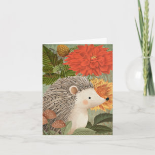 Waldigel mit roten und gelben Blumen