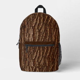 Waldiger 'Baumrinden'-Rucksack Bedruckter Rucksack