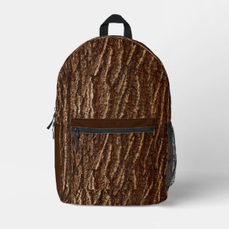 Waldiger 'Baumrinden'-Rucksack Bedruckter Rucksack