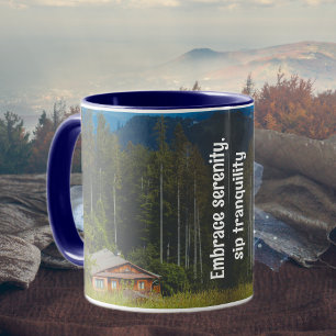 Waldkabine unter den Bergen Tasse