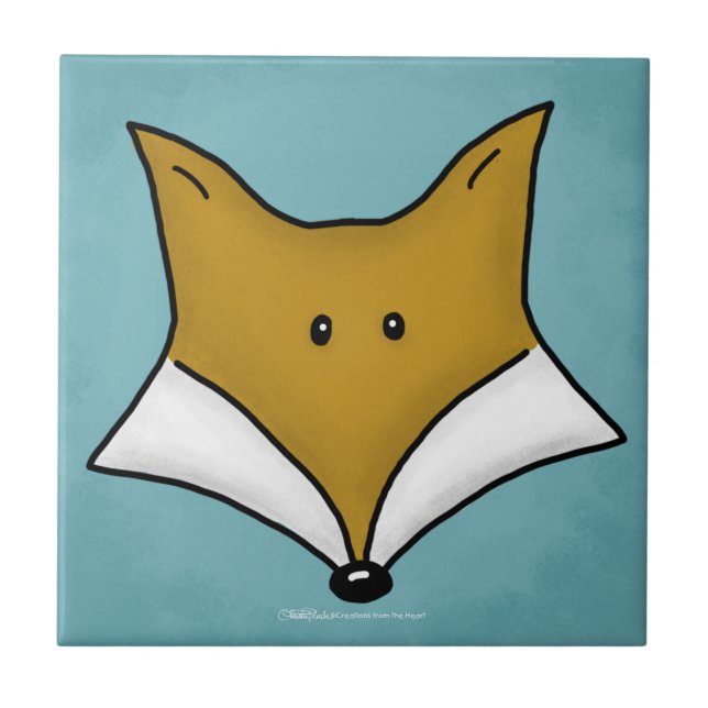 Waldkästen - die besten Waldfreunde - Fox Fliese (Vorderseite)