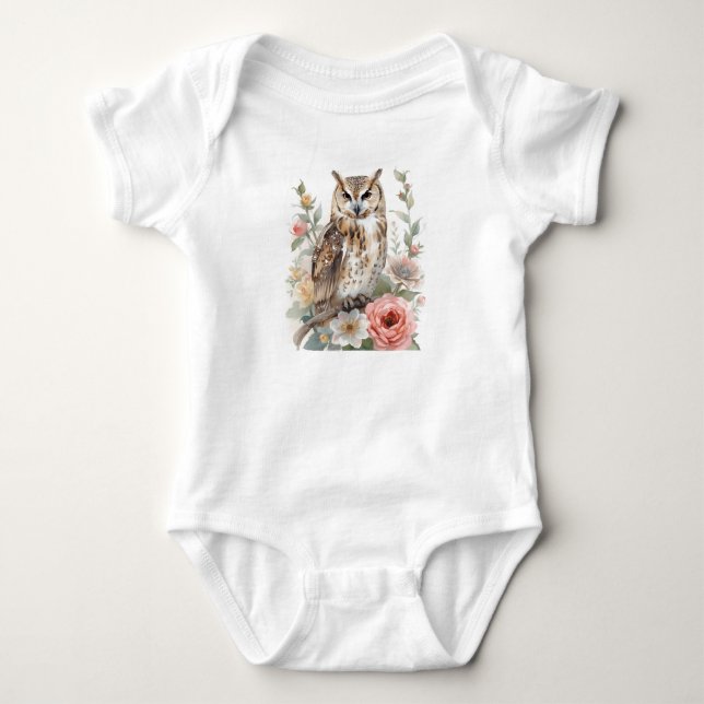 Waldkauz flüstert baby strampler (Vorderseite)