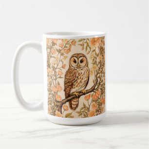 Waldkauz Pfirsichblüten William Morris Inspiriert Kaffeetasse