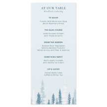 Waldkiefernwald Rustikale Dinnerparty Blau