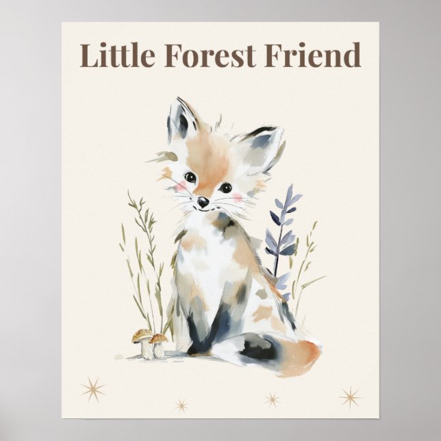 Waldkinderzimmer Zitat Druck Poster (Vorne)
