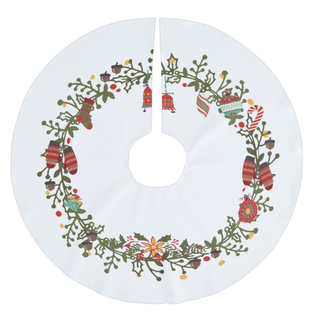 Waldkranzdesign - Weihnachtsbaumrock Polyester Weihnachtsbaumdecke (Vorderseite)