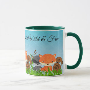 Waldkreaturen Fox-Raccoon-Eichhörnchen-Tasse Tasse