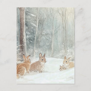 Waldkreaturen Kaninchen Postkarte