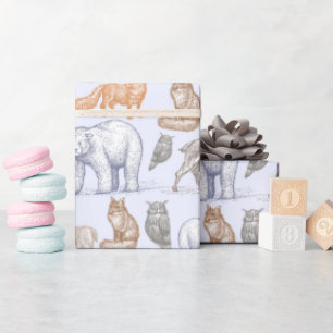 Waldkreaturen Rustikales Urlaubspapier Geschenkpapier