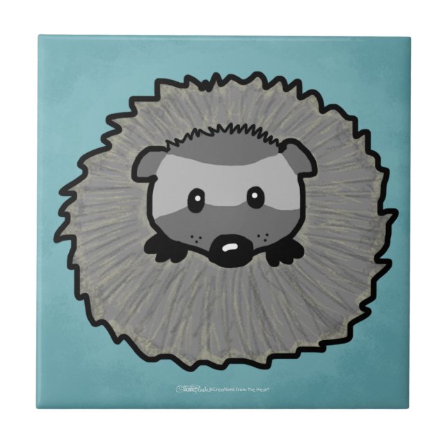 Waldkrester - Igel der besten Waldfreunde Fliese (Vorderseite)