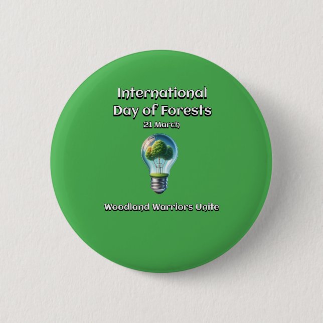 Waldkrieger vereinen sich. Tag der Wälder (IDF) Button (Vorderseite)