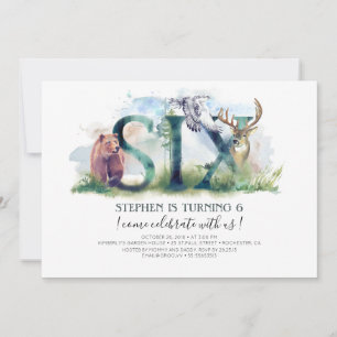 Waldland 6 - 6. Geburtstag Einladung