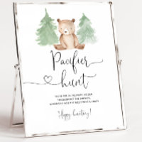 Waldland Bär Schnuller Jagd Baby Dusche Spiel
