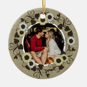 Waldland BOHO Sonnenblumen Foto Keramik Ornament