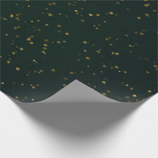 Waldland Cali Grünwald Gold Kleiner Dot Confetti Geschenkpapier (Ecke)