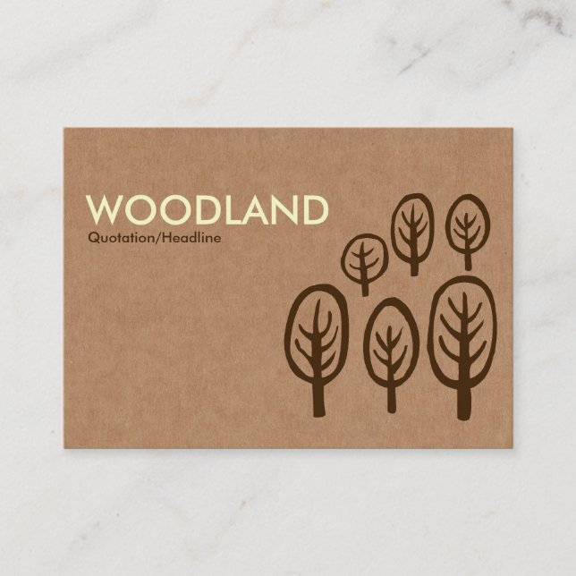Waldland - Creme + Dunkles Brown auf Sammelpack Visitenkarte (Vorderseite)