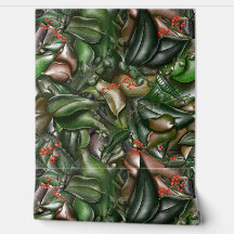 Waldland Forrest Greenerie und Blumenmuster