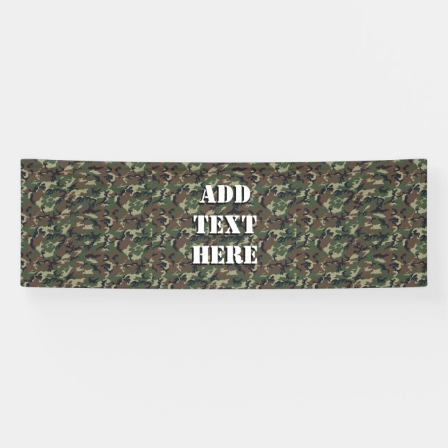 Waldland Green Camouflage Muster Banner (Horizontal)