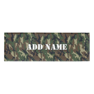 Waldland Green Camouflage Muster Namenschild