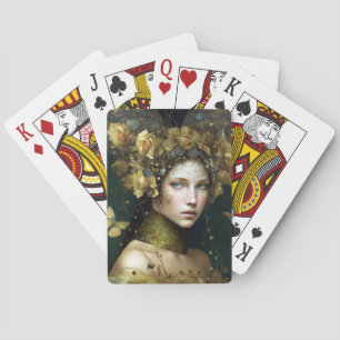 Waldland Grüne Märchen Fantasie Kunst Spielkarten