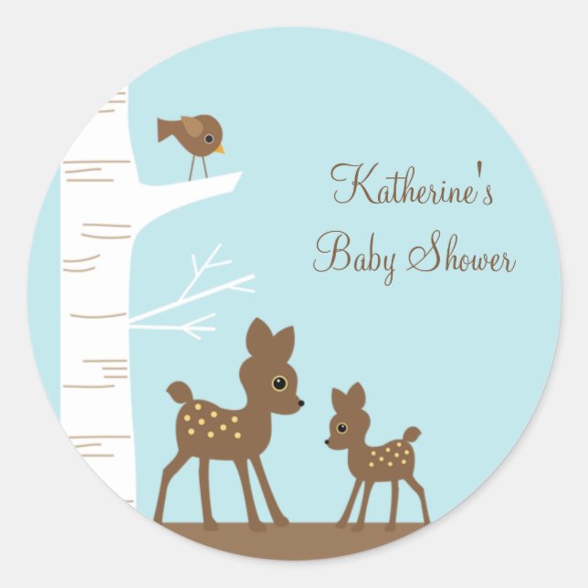 Waldland-Hirschkleber Runder Aufkleber (Vorderseite)