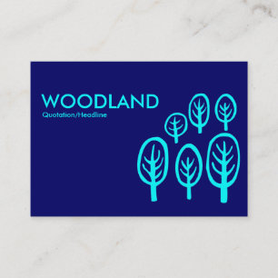 Waldland (mollig) - cyan-blau auf dunkelblauem visitenkarte