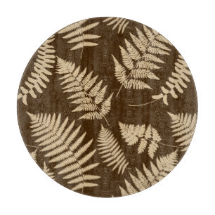 Waldland-Muster, Beige und Braun Schneidebrett