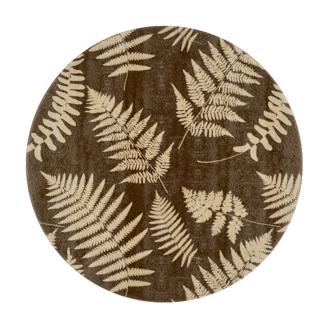 Waldland-Muster, Beige und Braun Schneidebrett (Vorderseite)