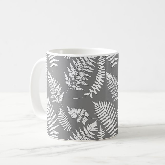 Waldland-Muster, grau/grau/weiß Kaffeetasse (Vorderseite Links)