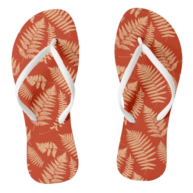 Waldland-Muster, Mandarin Orange Flip Flops (Fußbett)