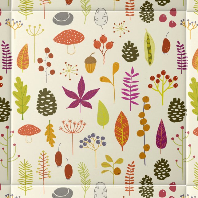 Waldland Natur Fliese (Woodland forest nature pattern ceramic tile)