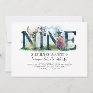 Waldland neun - 9. Geburtstag Einladung