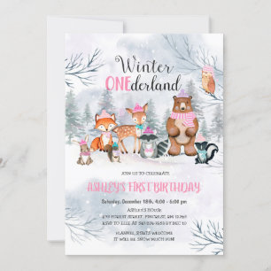 Waldland ONEderland Birthday Girl Einladung