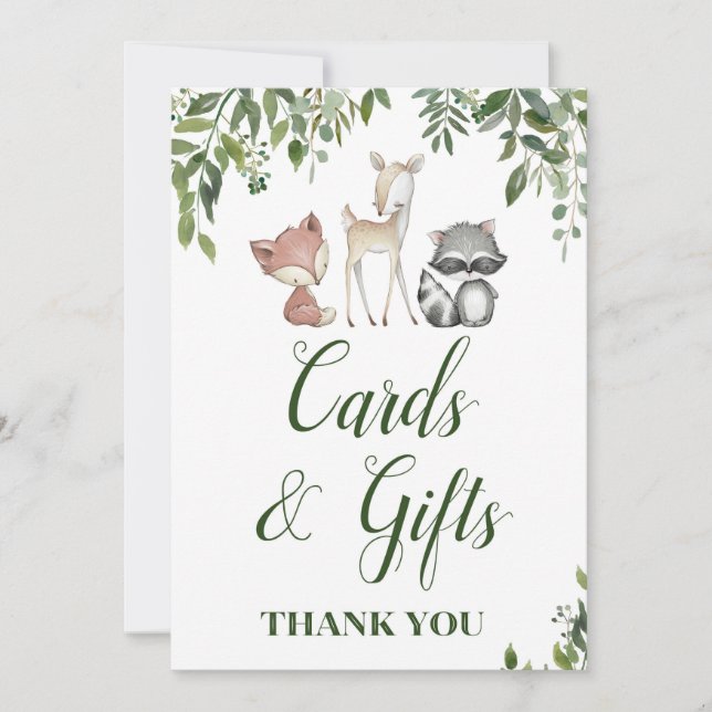 Waldland Party Zeichen - Karten und Geschenke Zeic (Vorderseite)