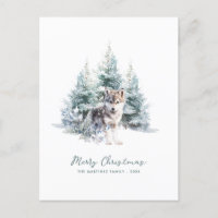 Waldland Pine Forest Wolf Frohe Weihnachten