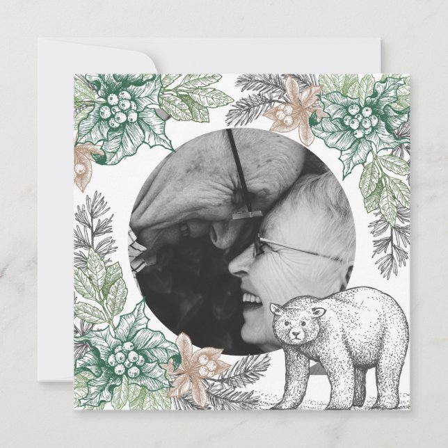 Waldland Rustikale Foliage Foto Urlaubskarte Karte (Vorderseite)