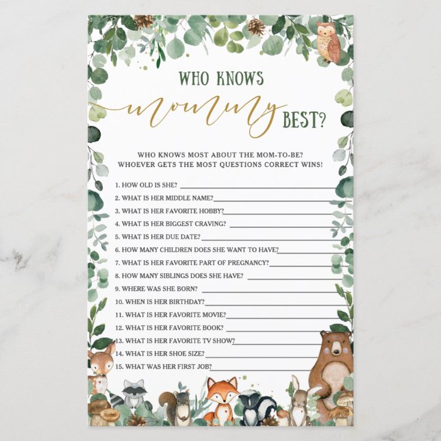 Waldland Tierwelt, die Mommy Best Game kennt (Vorderseite)