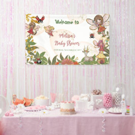 Waldland Whimsical Bezaubernde Wald Fairy &Ladybug Banner