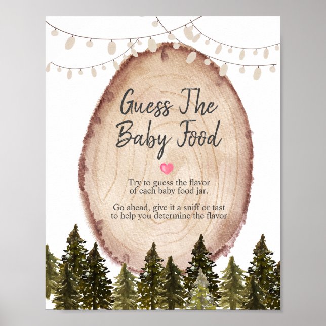 Waldland Winterwald Raten Sie das Baby Food Poster (Vorne)