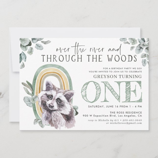 Waldlandgrün | Waldtiere und Regenbogen (Vorderseite)