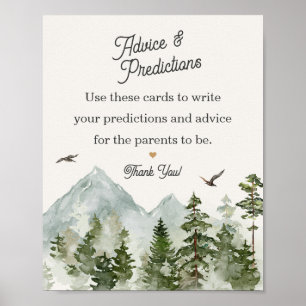 Waldlandratschläge für Babydusche Poster