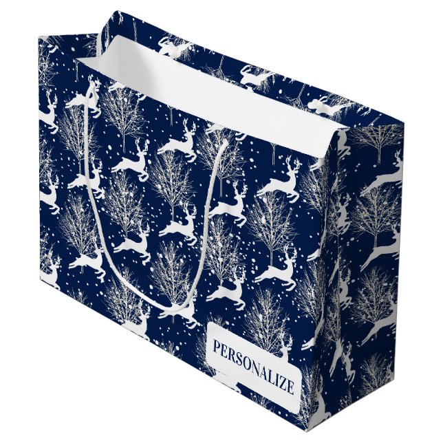 Waldlandrinder Große Geschenktüte (Vorderseite Schrägansicht)